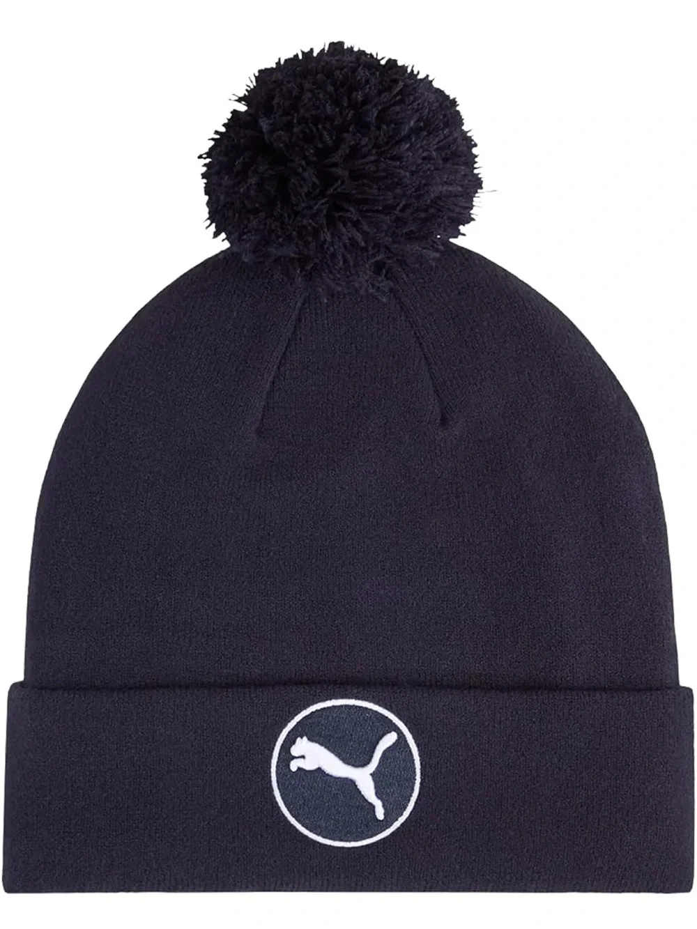 Puma Navy Pom-Pom Beanie with White Logo